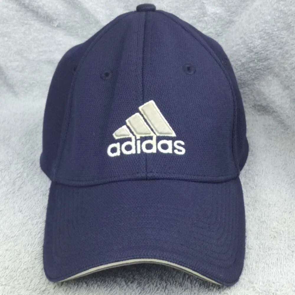 Adidas A-Flex Fitted Baseball Cap Men's L/XL Navy Blue Performance Hat